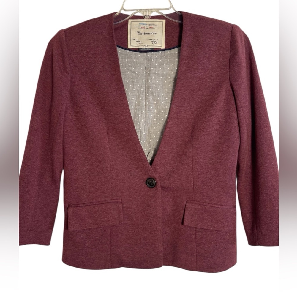 Anthropologie Cartonnier Single Button Blazer Size Small - Picture 3 of 13